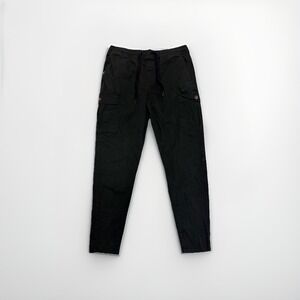Esc brand black cargo jogger pants, men's large, elastic waist